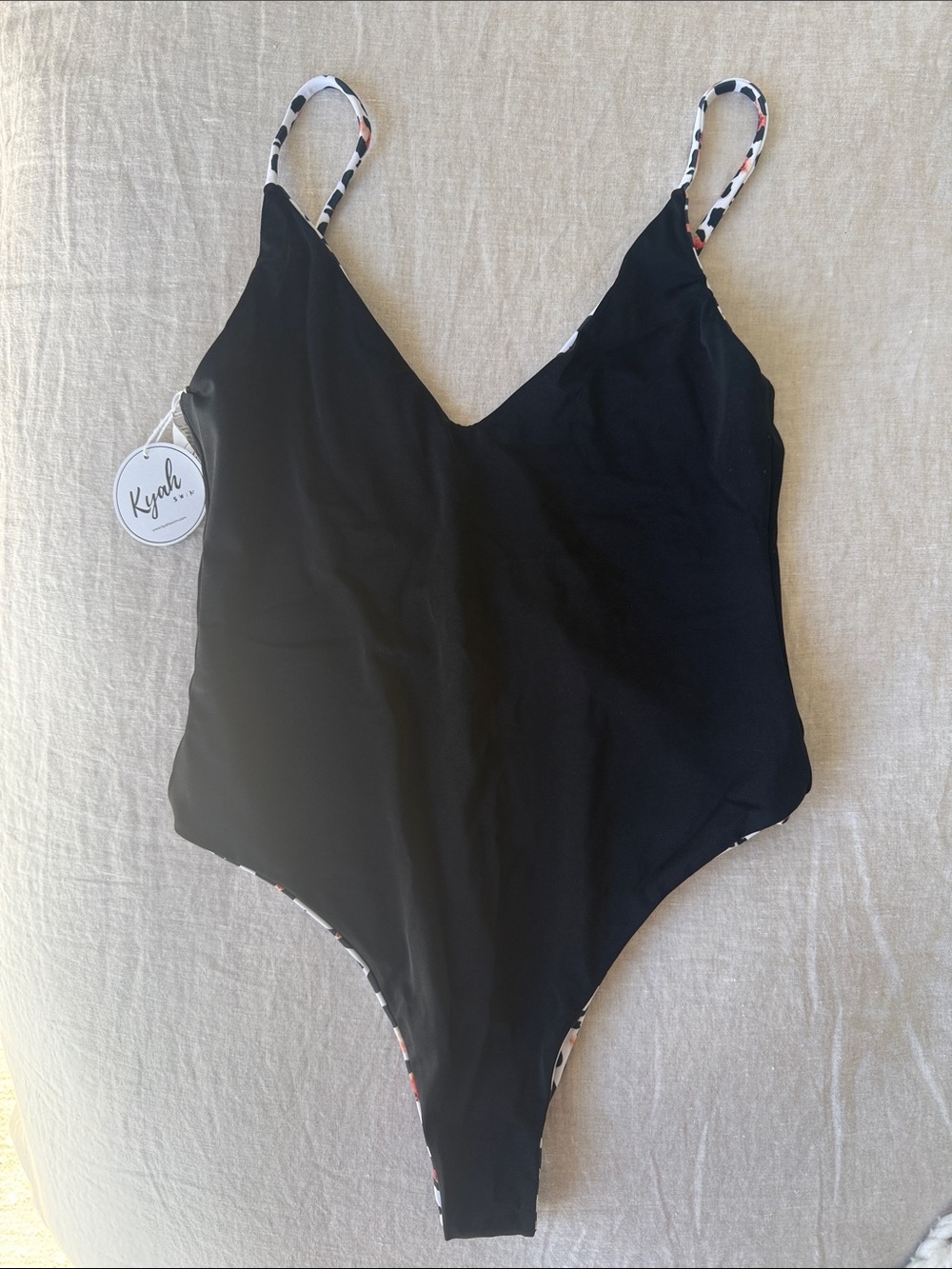 NEW! Kyah Black Reversible One-Piece Swimsuit
